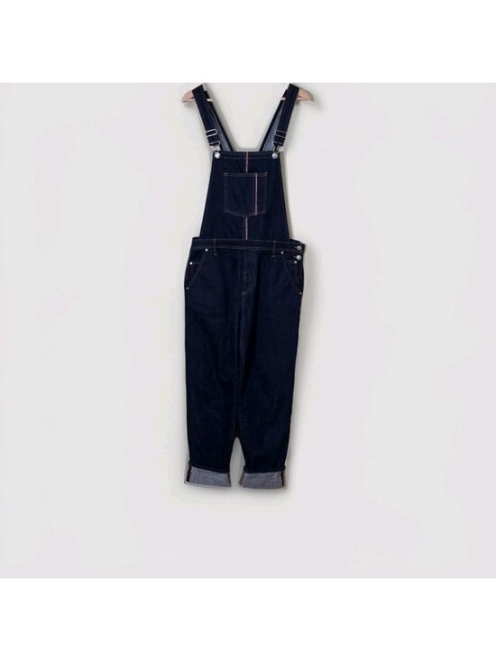 Topshop Moto Pants - Topshop Moto Selvedge Denim Overalls Womens US 8 Navy Rigid Italy Preppy Grunge